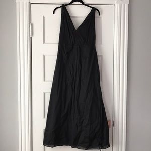 Linen black maxi dress
